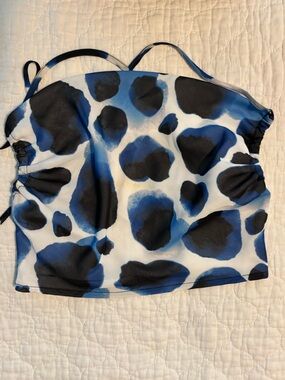 Garage Blue & Black Abstract Spot Cami Top
